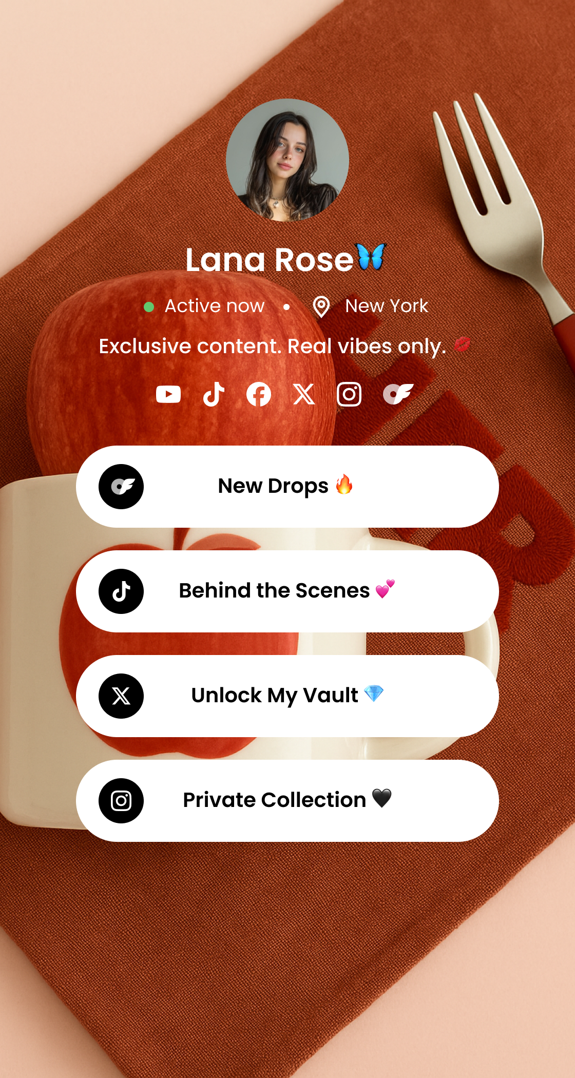 Mobile phone showing LinkFans dashboard interface